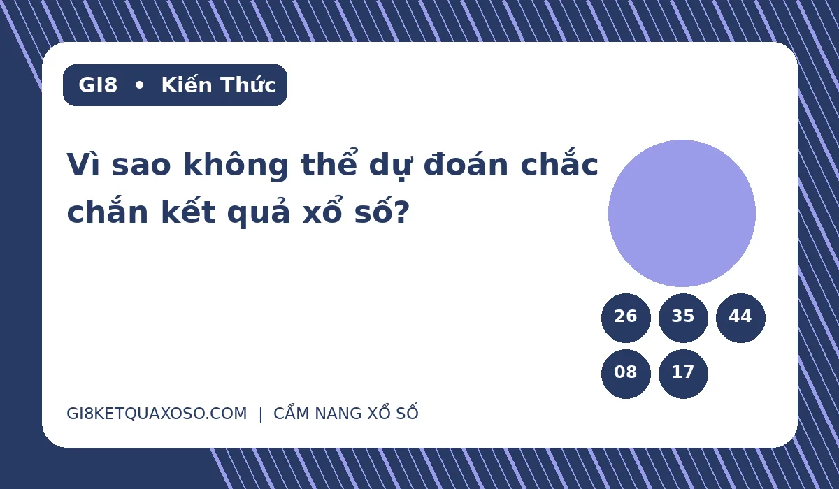 Minh hoạ giới hạn của dự đoán xổ số; không phải gợi ý chọn số
